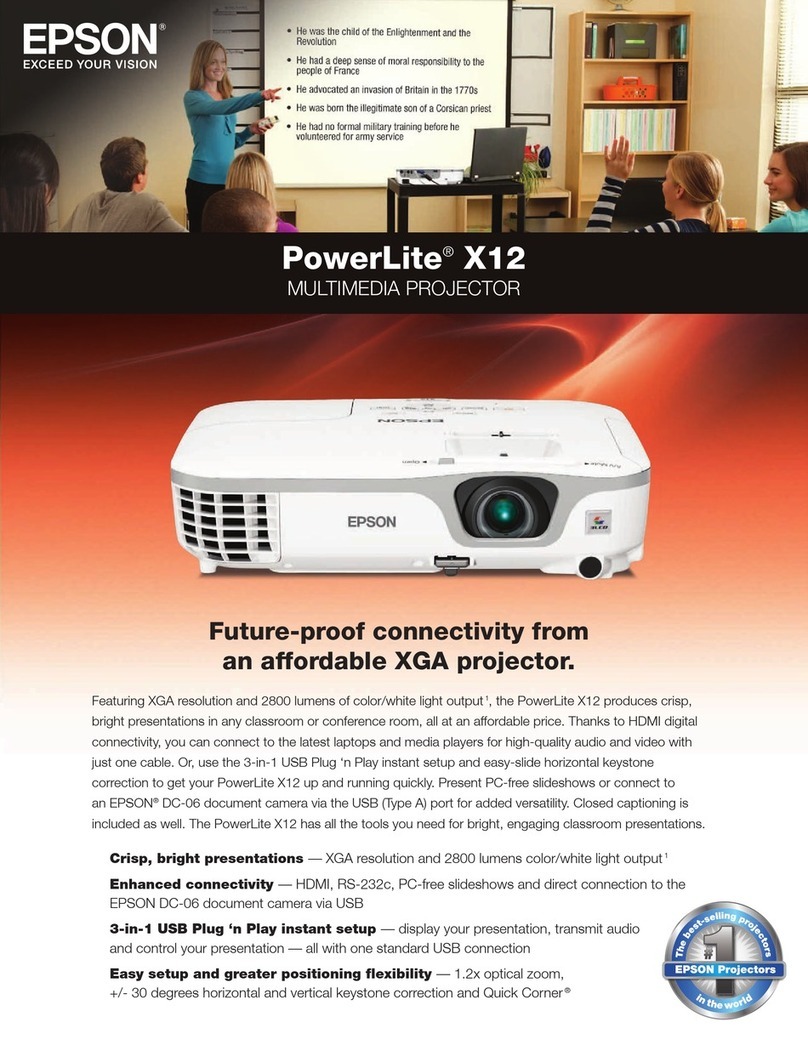 Epson PowerLite X12 User manual