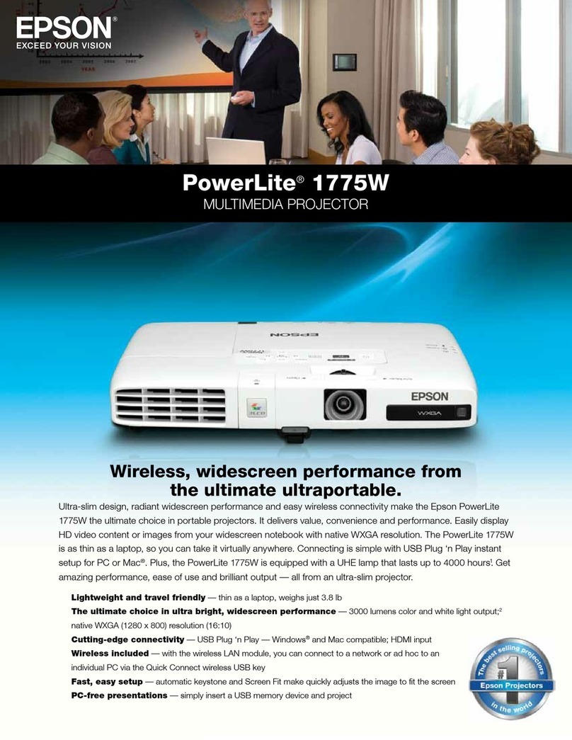 Epson PowerLite 1775W User manual