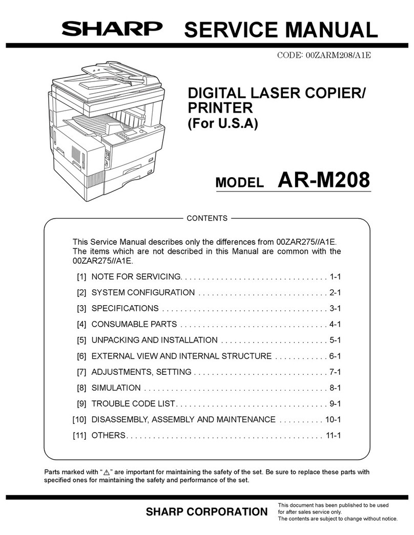 Sharp AR-M208 User manual Sharp AR-M208 User manual
