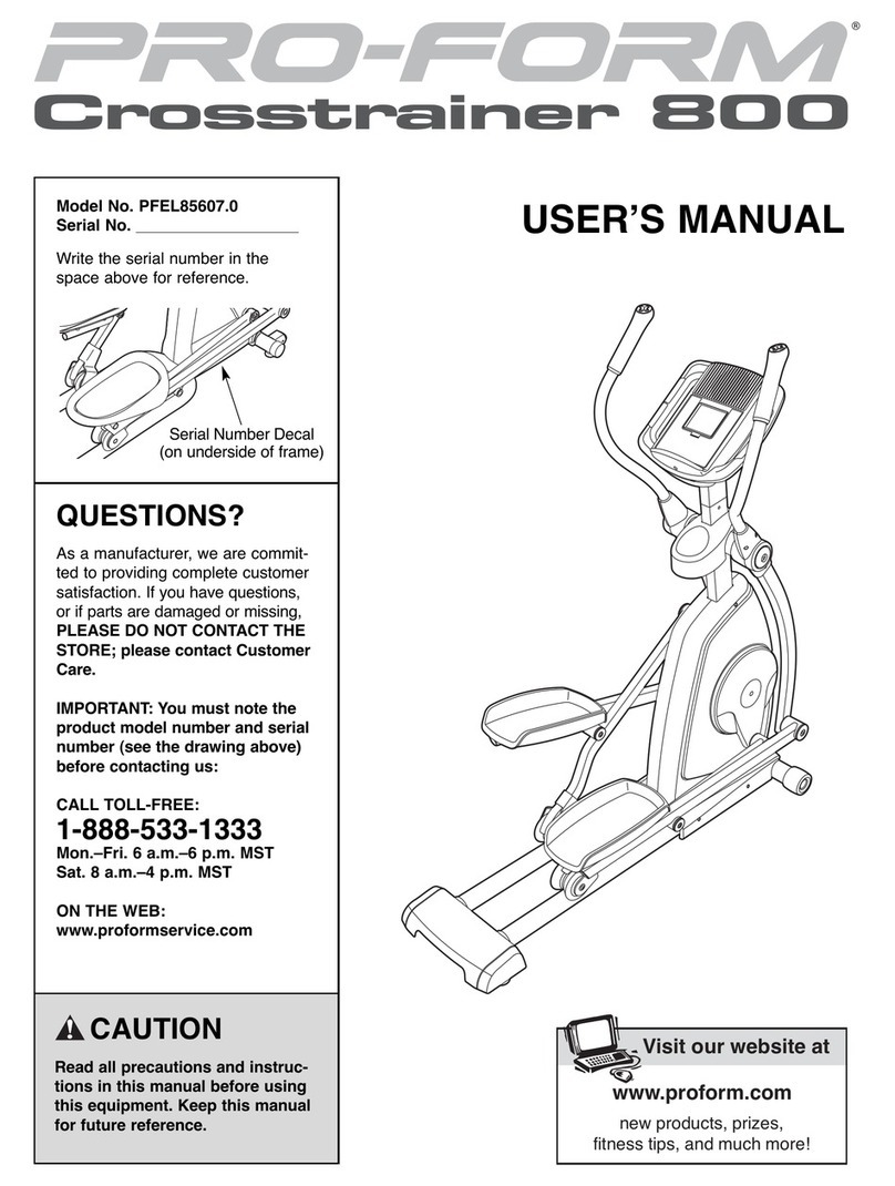 Pro-Form PFEL85607.0 User manual Pro-Form PFEL85607.0 User manual