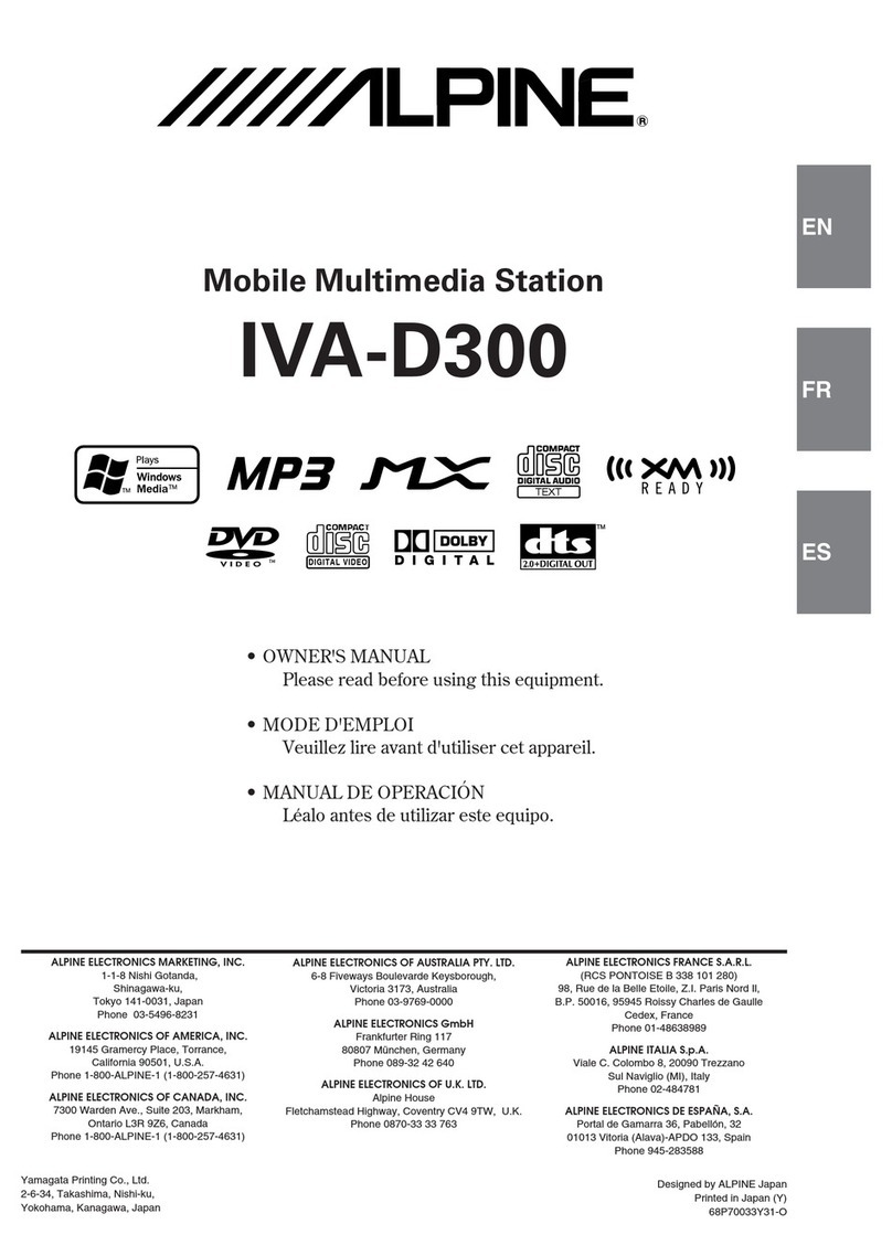 Alpine IVA-D300 User manual