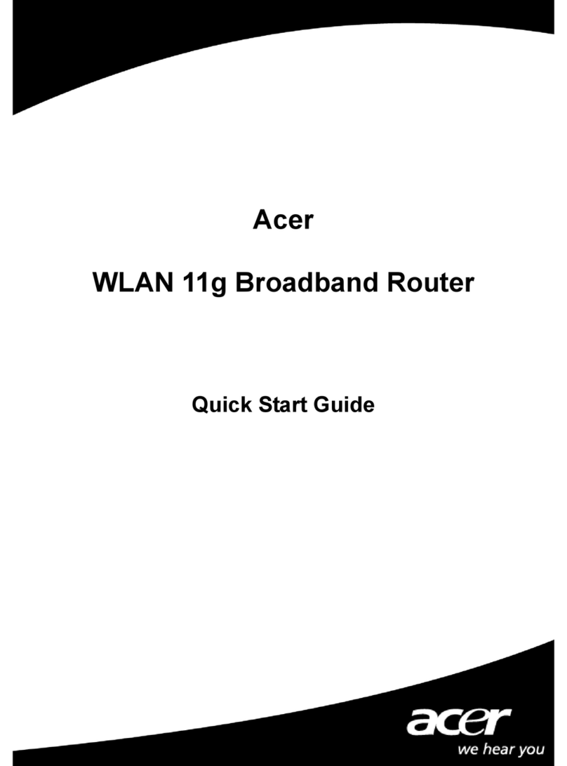 Acer WLAN 11g Broadband Router User manual