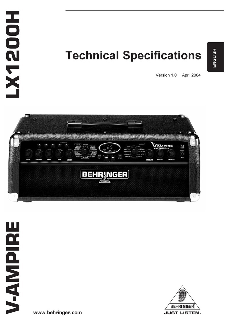 Behringer V-AMPIRE LX1200H User manual