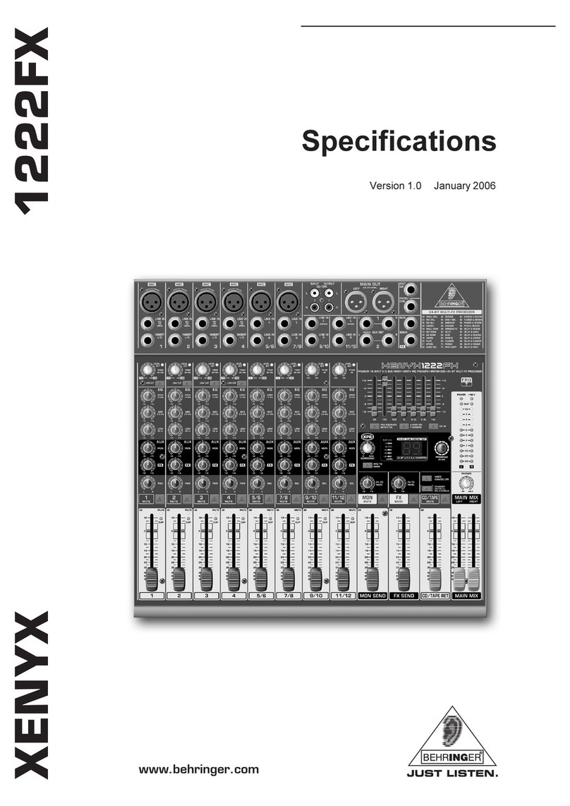 Behringer Xenyx 1222FX User manual