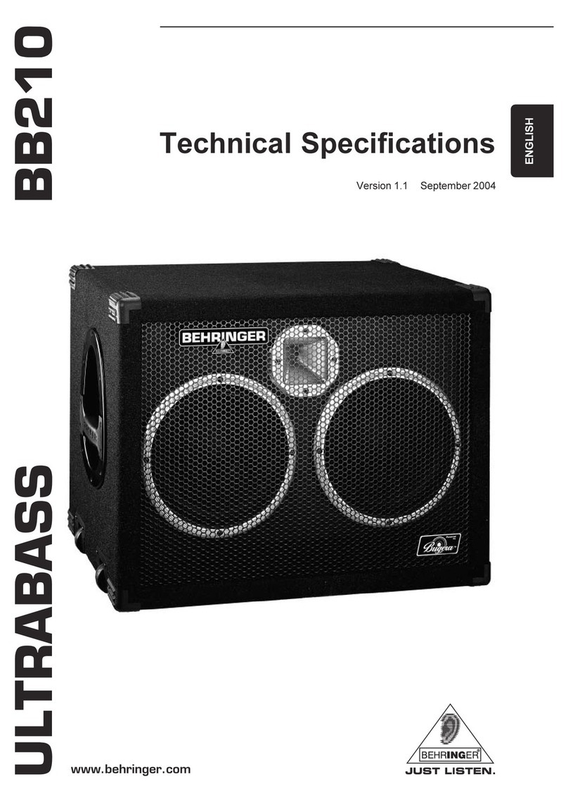 Behringer Ultrabass BB210 User manual