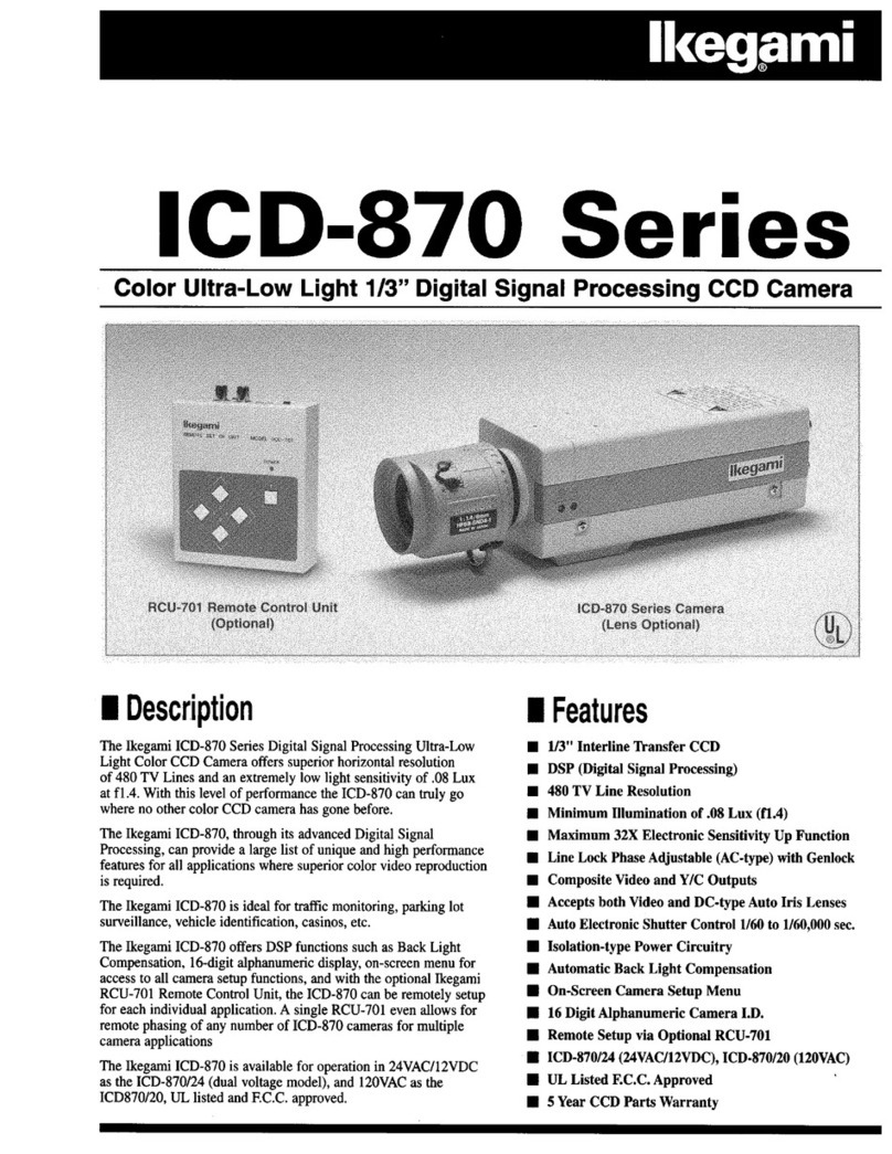 Ikegami ICD-870 Series User manual Ikegami ICD-870 Series User manual