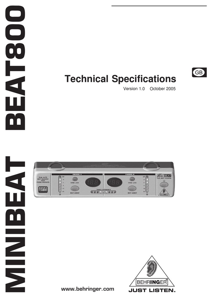 Behringer Minibeat BEAT800 User manual