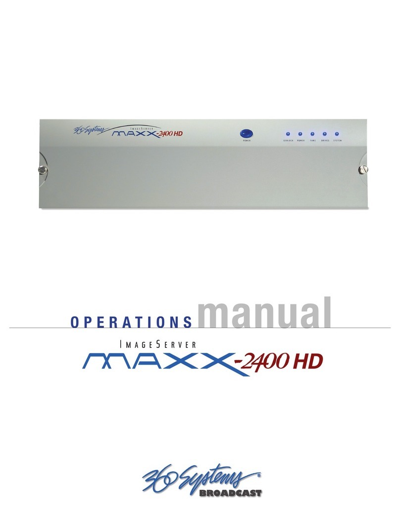360 Systems MAXX-2400-HD Operation manual
