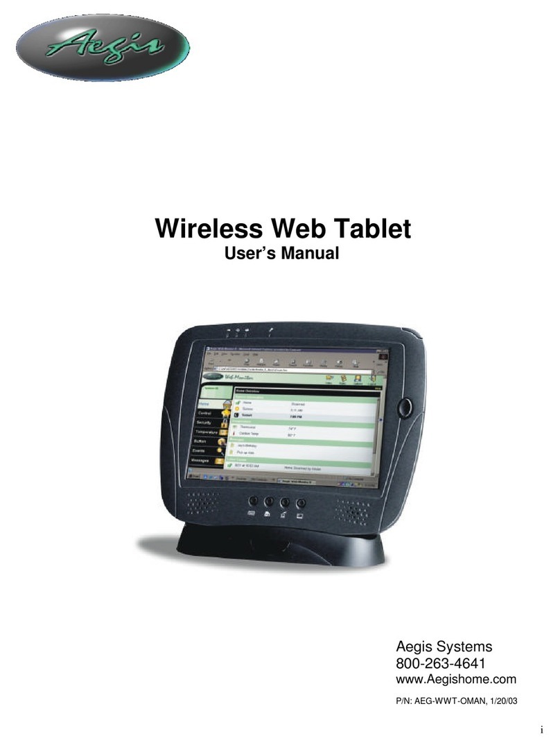 Aegis Wireless Web Tablet user manual