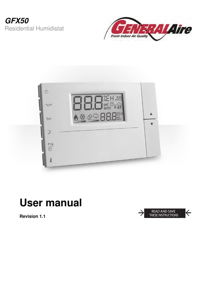 GeneralAire GFX50 user manual
