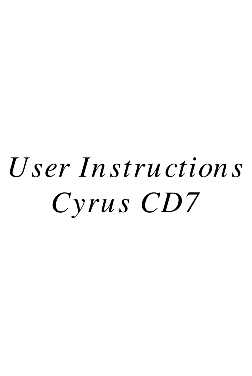 Cyrus CD7 User instructions