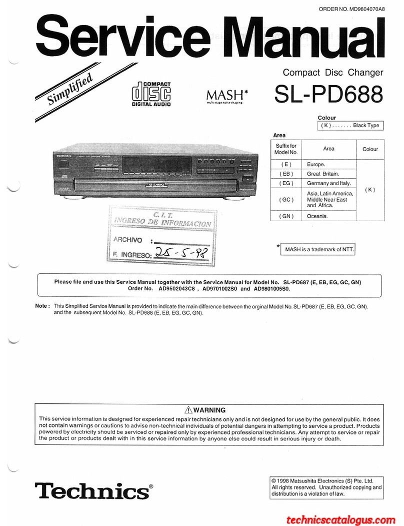 Technics SL-PD688 User manual