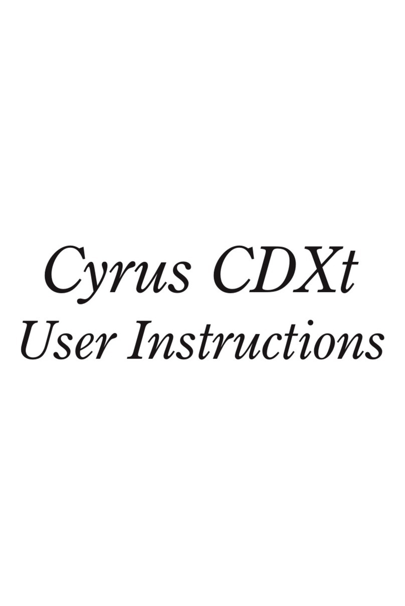 Cyrus CDXt User manual