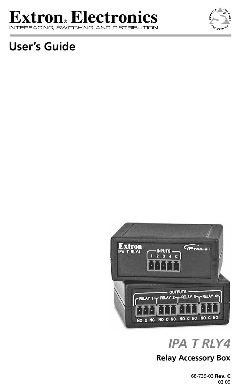 Extron electronics IPA T RLY4 user guide