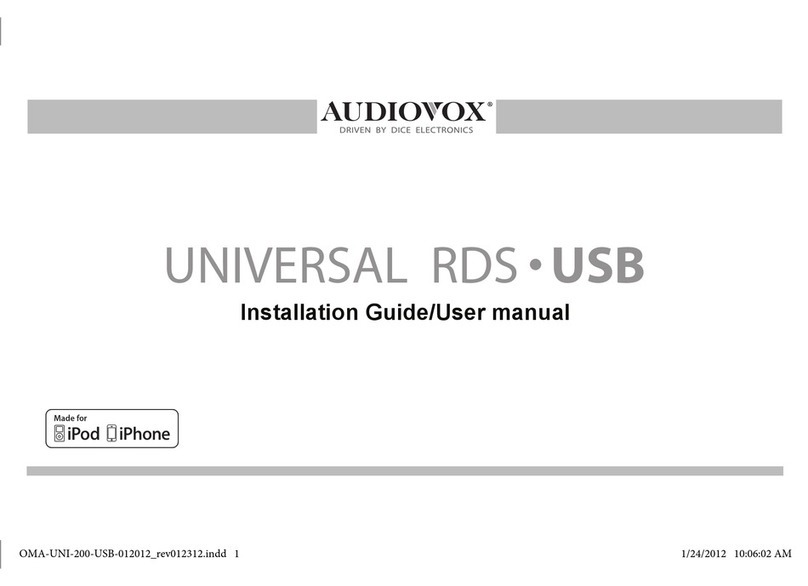 Audiovox Universal RDS USB Installation guide & user manual