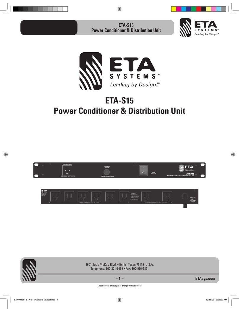 ETA Systems ETA-S15 User manual