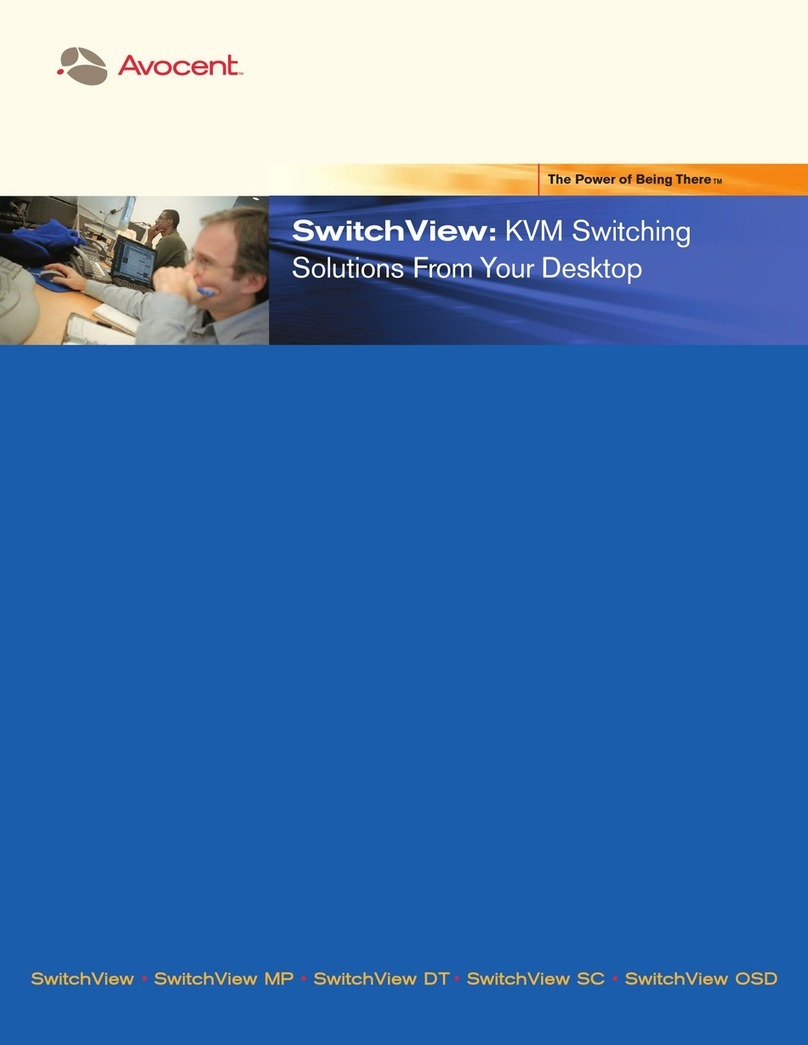 Avocent SwitchView User manual Avocent SwitchView User manual