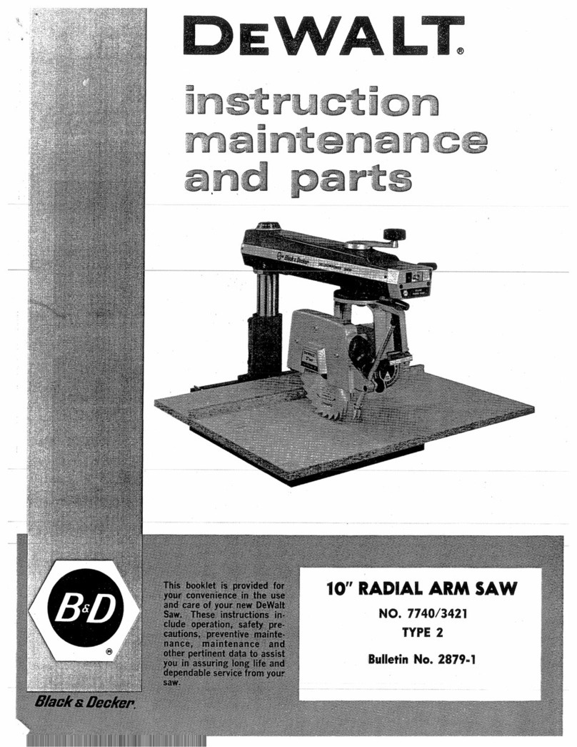 DeWalt 7740 Type 2 Use and care guide