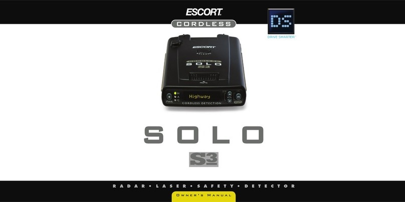 Escort Solo S3 owner's manual