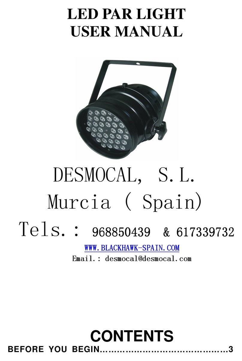 DESMOCAL LED PAR LIGHT user manual