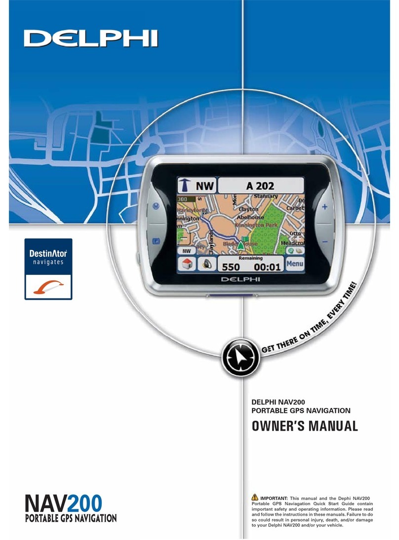 Delphi NAV200 - Portable GPS Navigation System User manual Delphi NAV200 - Portable GPS Navigation System User manual
