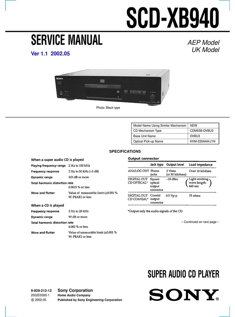 Sony SCD-XB940 Service manual
