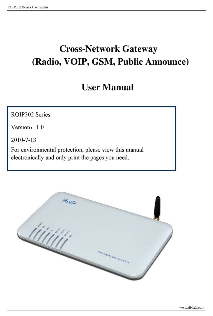 DBLTek ROIP302 Series user manual