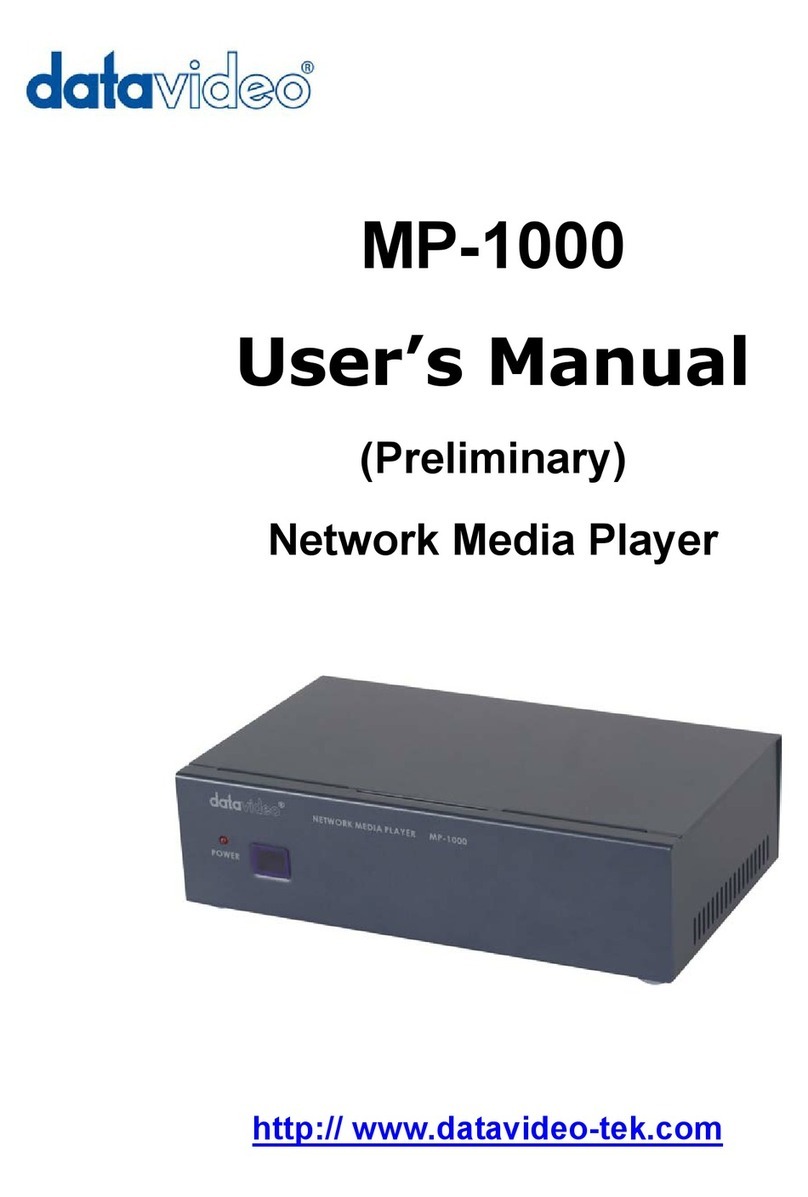 Data Video MP-1000 user manual