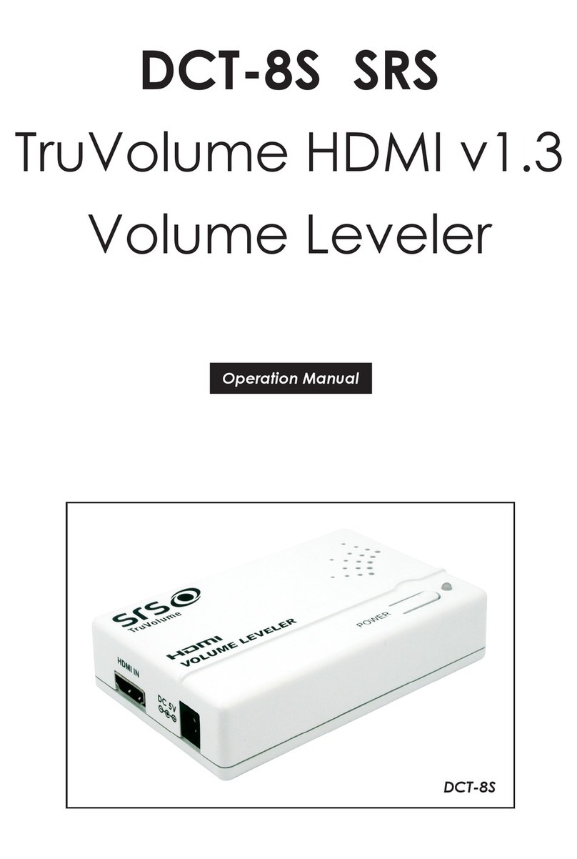 Cypress TruVolume DCT-8S SRS Operation manual