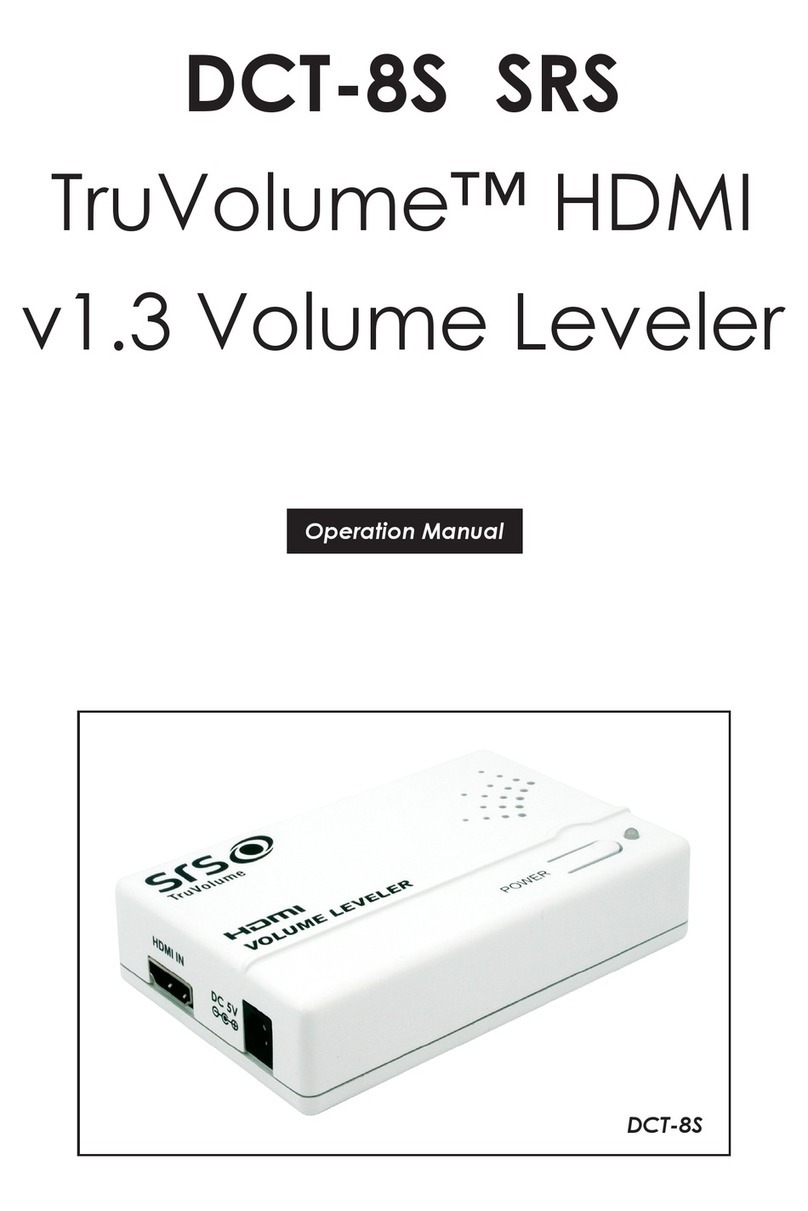 Cypress TruVolume DCT-8S SRS Operation manual