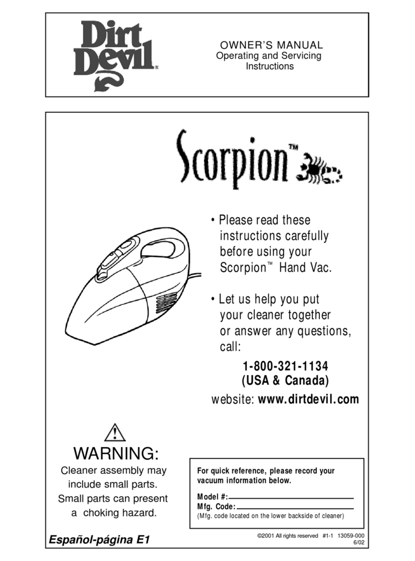 Dirt Devil Scorpion owner's manual