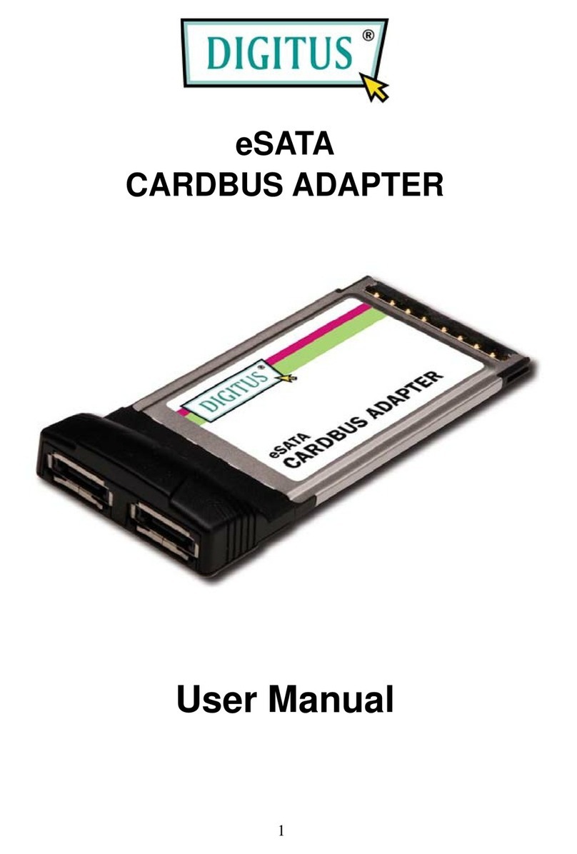 Digitus eSATA CARDBUS ADAPTER user manual