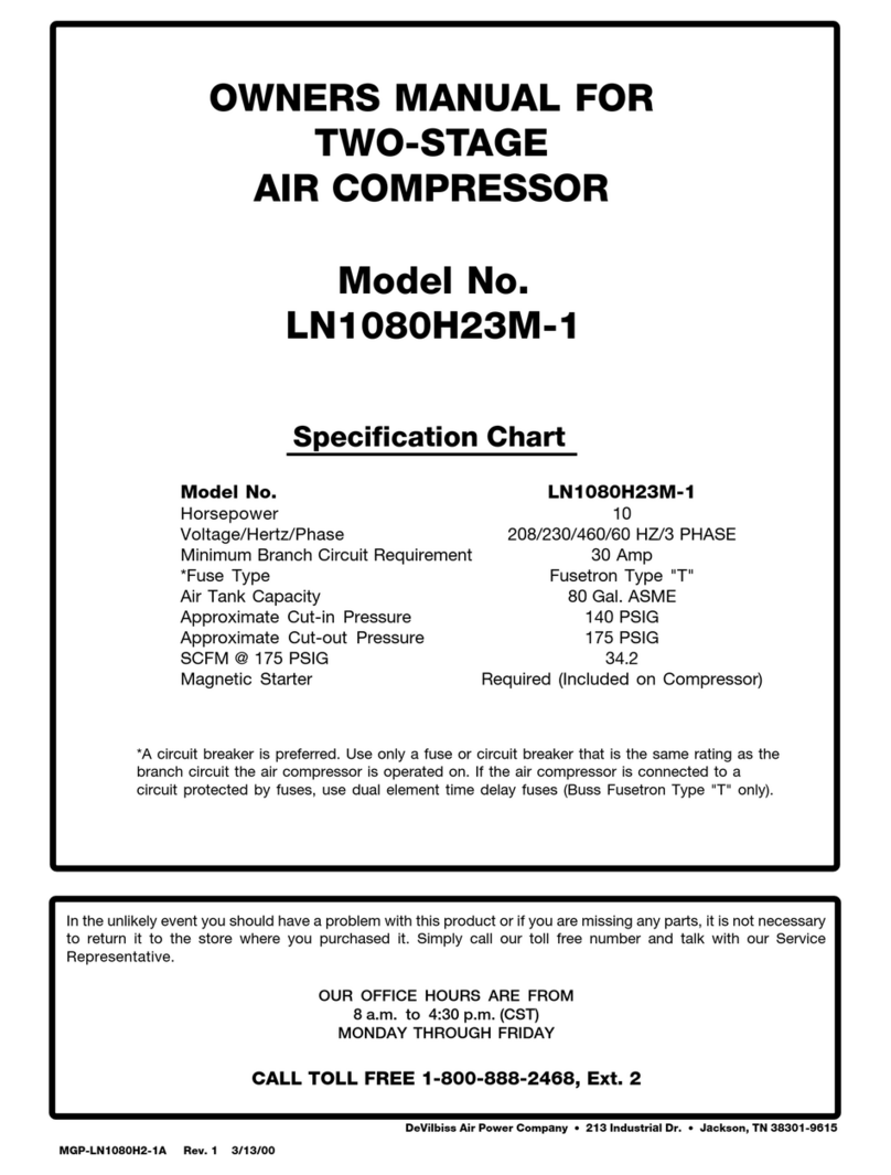 DeVilbiss LN1080H23M-1 User manual
