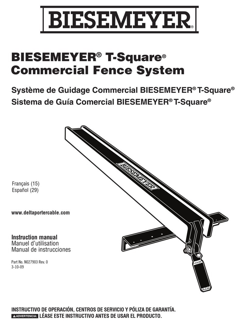 Biesemeyer N027903 User manual