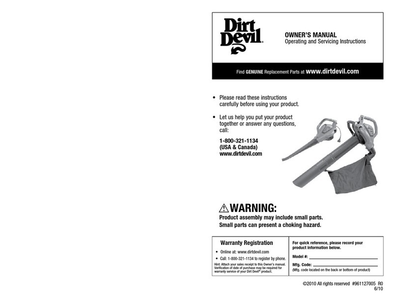 Dirt Devil collector of garbage User manual Dirt Devil collector of garbage User manual