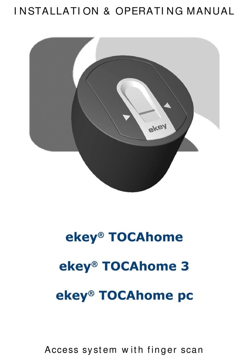 eKey TOCAhome Installation instructions eKey TOCAhome Installation instructions
