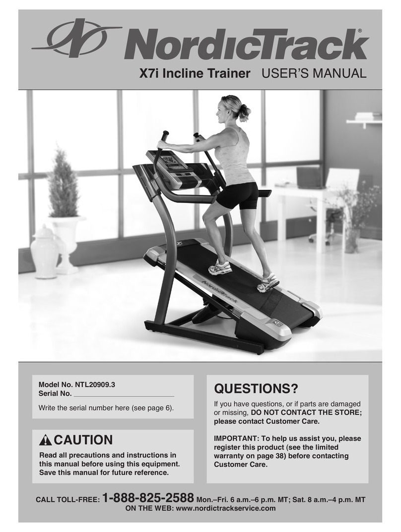 NordicTrack X7i Incline Trainer user manual