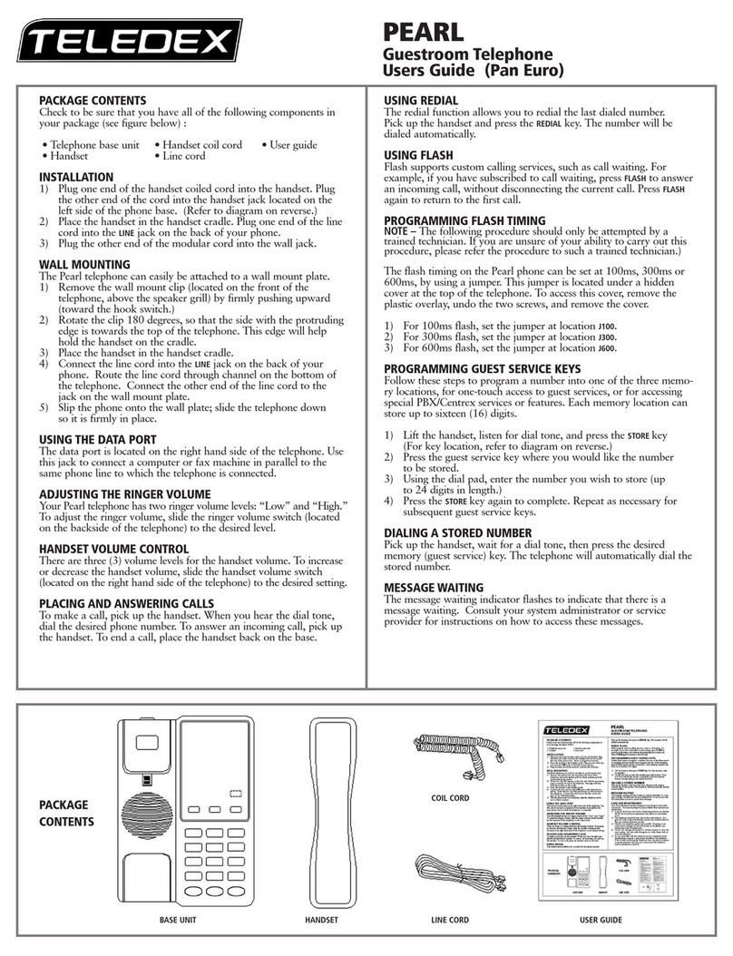 Teledex PEARL user guide
