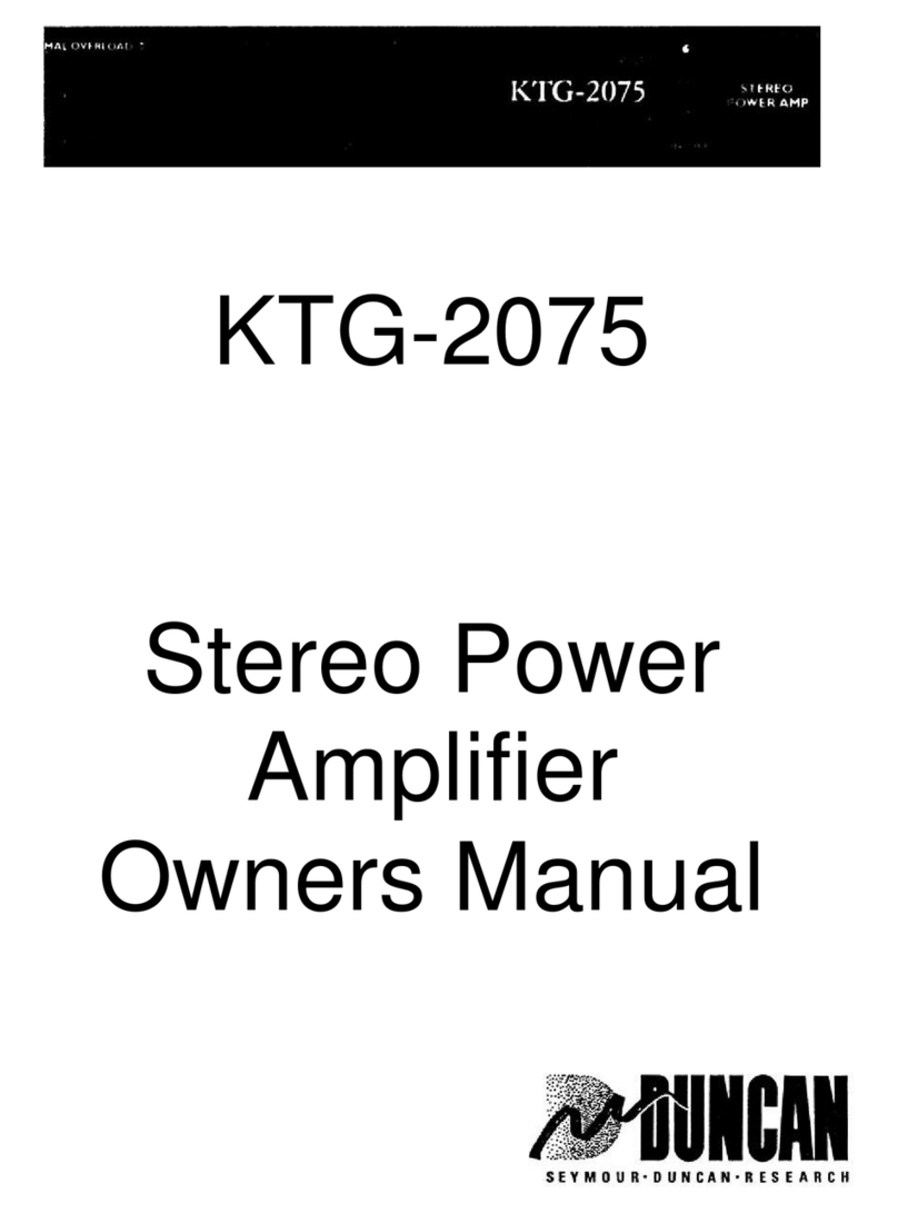 Duncan KTG-2075 owner's manual