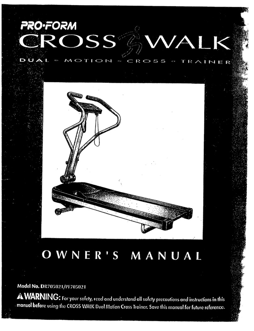 Pro-Form CROSSWALK PERFORMANCE owner's manual