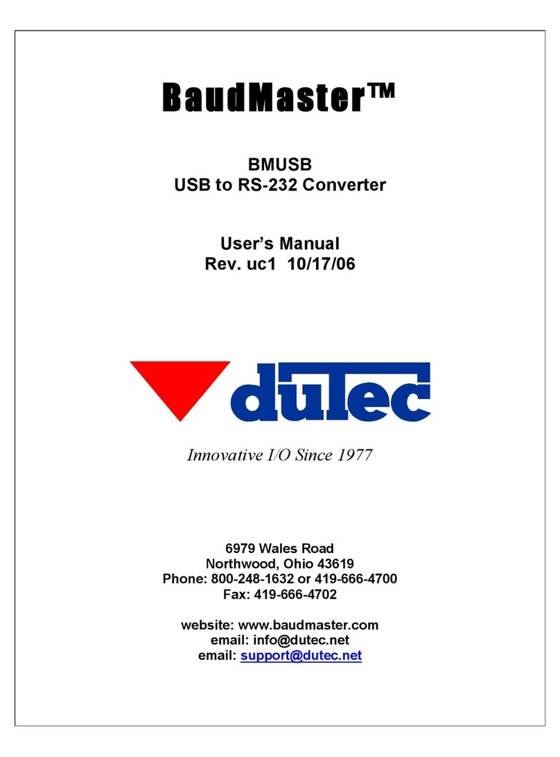 Dutec BaudMaster BMUSB user manual
