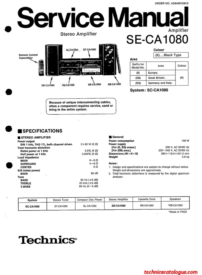 Technics SE-CA1080 User manual