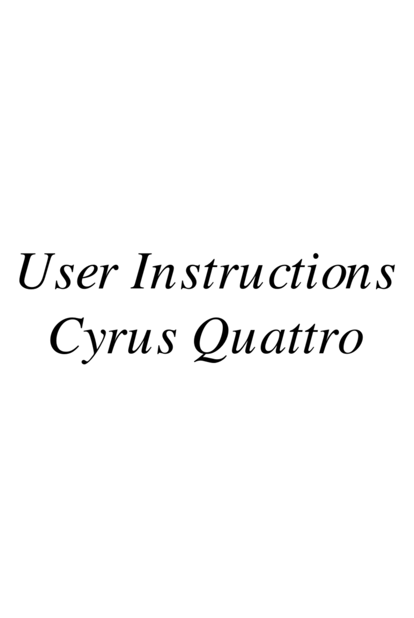 Cyrus Cyrus Quattro User manual
