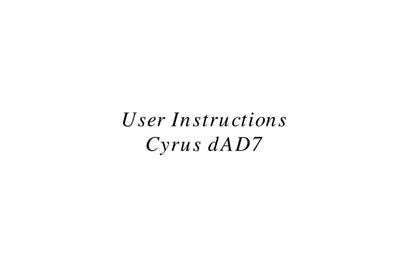 Cyrus Cyrus DAD7 User instructions