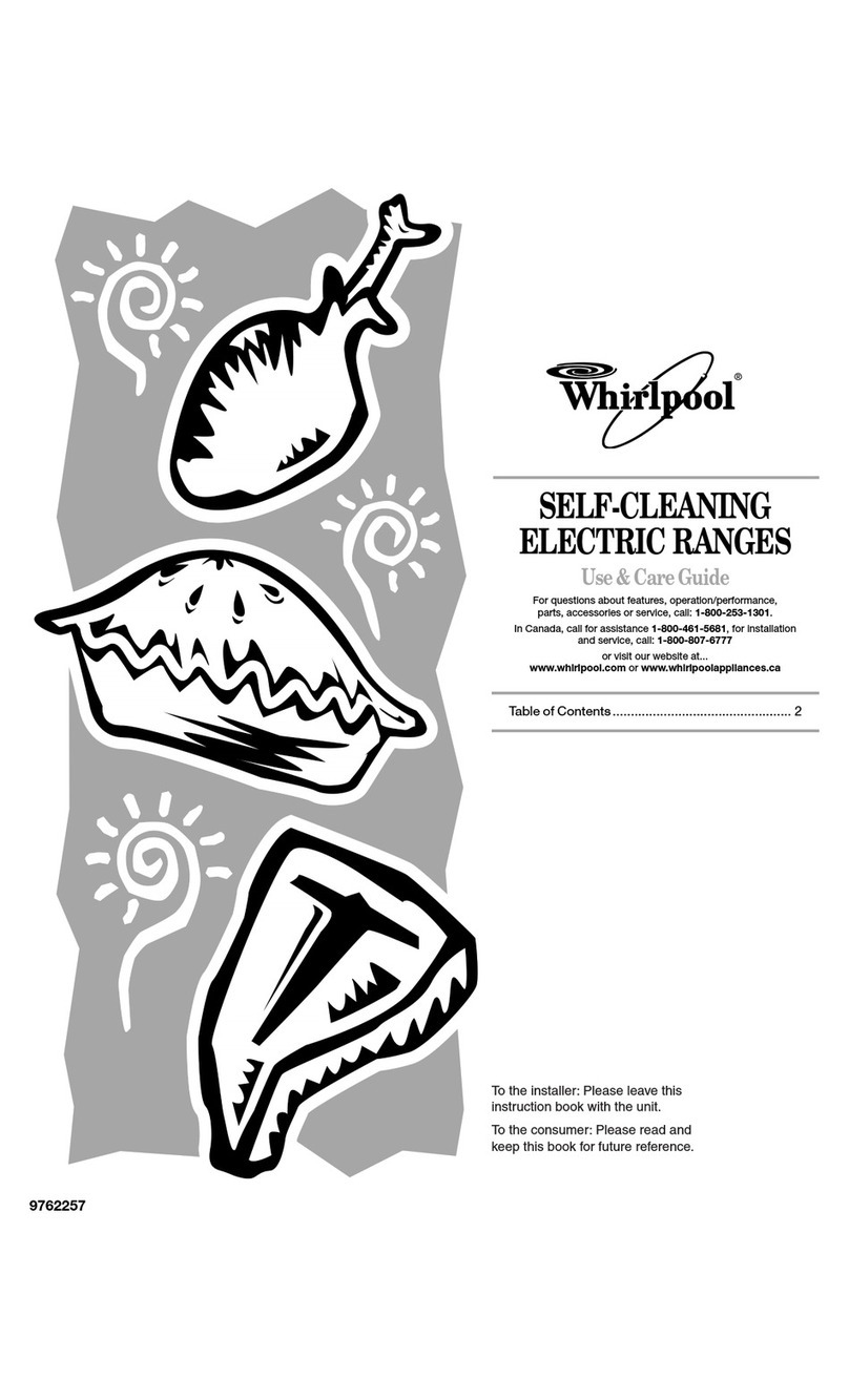 Whirlpool SELF-CLEANING ELECTRIC RANGES User manual