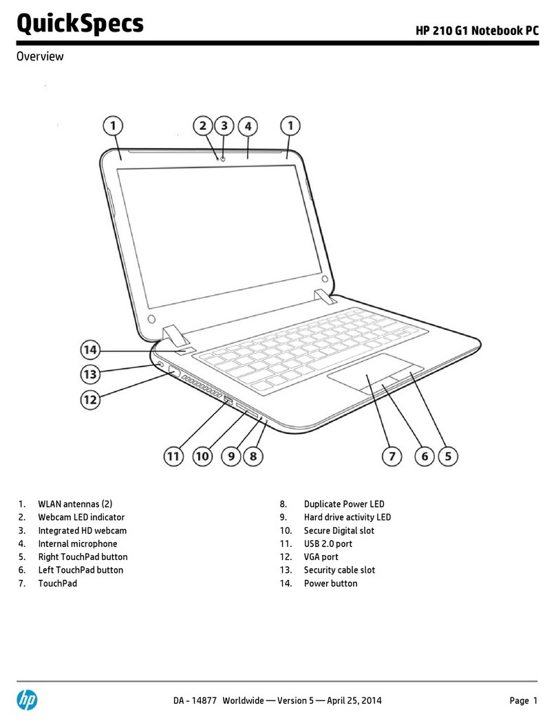 HP 210 G1 User instructions