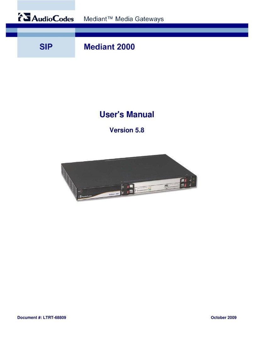 AudioCodes Mediant 2000 User manual