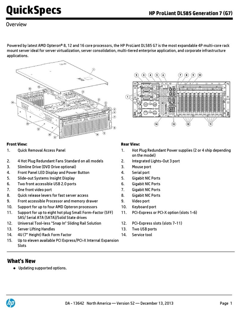 HP ProLiant DL585 Generation 7 (G7) User instructions