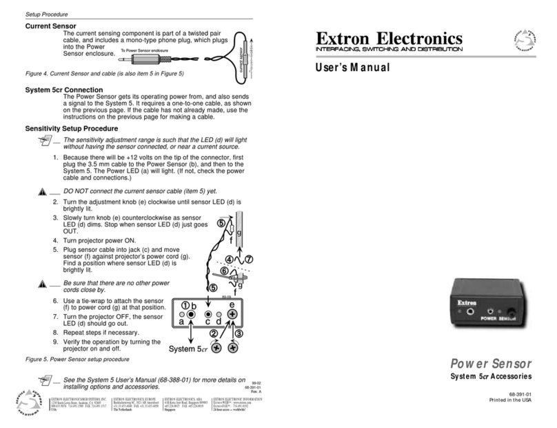 Extron electronics Power Sensor User manual