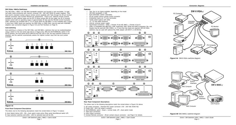 Extron electronics SW2 VGAxi user guide
